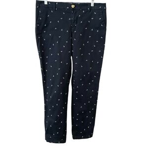 Tommy Hilfiger‎ Women's Navy Anchor Print Chinos in Size 10